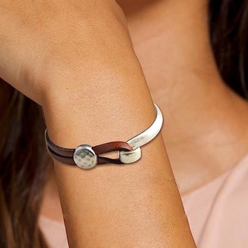 Leather Boho Cuff Bracelet